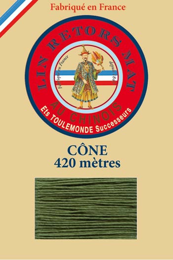 Lin retors mat 12/7 en cône 420 mètres coloris 735 Chartreuse Fil Au Chinois Lin retors mat 12/7 en cône 420 mètres coloris 735 Chartreuse Fil Au Chinois