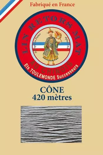 Lin retors mat 12/7 en cône 420 mètres coloris 992 Souris Fil Au Chinois Lin retors mat 12/7 en cône 420 mètres coloris 992 Souris Fil Au Chinois