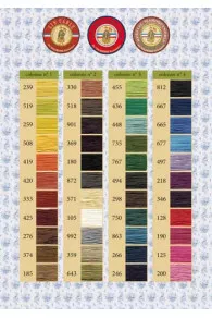 Carte des coloris des lins retors mats non glacés Fil Au Chinois