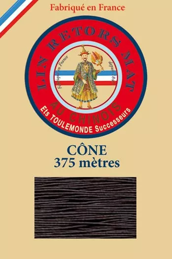 Leinenzwirn matt 12/8 Fil Au Chinois 375m Kone - Farbe 901 Dunkelbraun Leinenzwirn matt 12/8 Fil Au Chinois 375m Kone - Farbe 901 Dunkelbraun