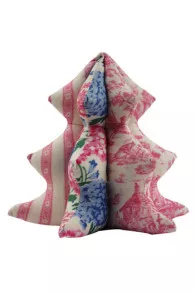 Sajou Nähset für einen Tannenbaum in 3D aus Toile de Jouy Stoffen in Rosa