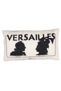 Sajou embroidered cushion: Louis XVI and his wife Marie-Antoinette