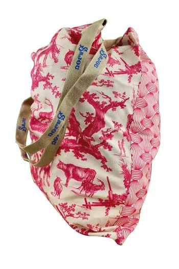Sajou tote bag Plaisirs de la Campagne pink - Lifestyle in the country Sajou tote bag Plaisirs de la Campagne pink - Lifestyle in the country