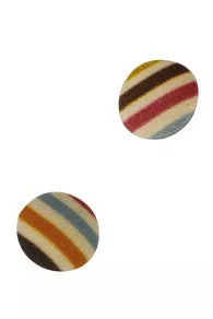 2 fabric button with striped Paris