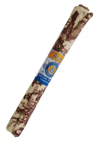 Präsentation des Sajou Fat Quarters Toile de Jouy l'Abreuvoir Hauptmotiv Braun auf Ecru beschichtet