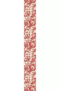 Sajou Ripsband 20 mm Toile de Jouy Offrande à l'Amour Miniatur Rot