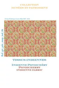Sajou cross-stitch chart red Pondicherry indienne fabric - Museums and Heritage