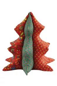 Sajou Nähset für einen Tannenbaum in 3D aus Indiennes Stoffen in Rot und Grün