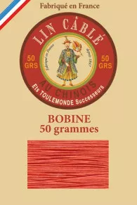 Fil Au Chinois waxed cable linen thread size 332 133m spool - Colour 994 - Poppy