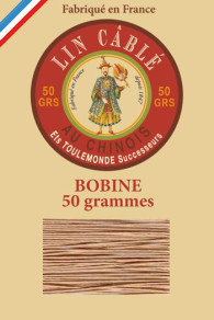 Gewachstes Lin câblé von Fil Au Chinois Stärke 632 Spule 285m - Farbe 108 Camel 