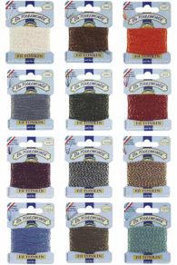 Sajou Tonkin polyester embroidery thread with golden lurex - Assortment 1 - 12 vintage colours