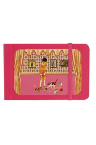 Front of the Sajou mini notebook with elastic band – Girl and Her Cat