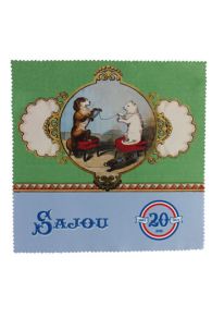 Essuie-lunettes microfibre Sajou motif Chat et Chien pelotant - face imprimée