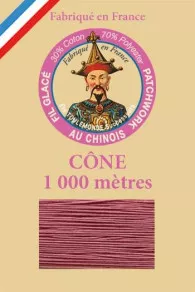 Fil au Chinois patchwork thread on 1000m cone n°600 - dusky pink on Sajou online store