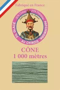 Fil au Chinois patchwork thread on 1000m cone n°802 - verdigris on Sajou online store
