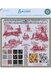 Cross stitch pattern chart: The Toile de Jouy manufactory Oberkampf