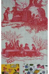 Cross-stitch pattern chart: painting the Toile de Jouy