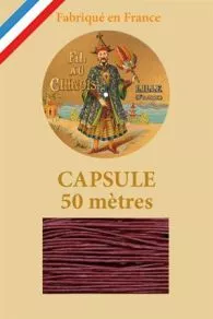 Fil de lin glacé n°40 Fil Au Chinois capsule 50 mètres Col. 470 - Grenat