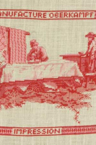 Cross stitch pattern chart: printing of toile de Jouy
