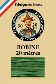 Boîte réassort fil de soie six bobines - Col. 337 - Gazon