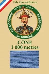 Fil à coudre coton mercerisé cône 1 000 m Col. 6774 - Bleu
