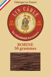 Fil Au Chinois waxed cable linen size 332 133m spool - Colour 276 - brown