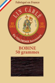 Fil Au Chinois waxed cable linen size 332 133m spool - Colour 369 - Soil