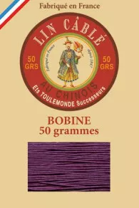 Fil Au Chinois waxed cable linen size 332 133m spool - Colour 218 - Violet