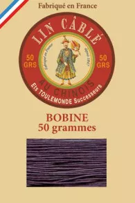 Fil Au Chinois waxed cable linen size 332 133m spool - Colour 346 Aubergine
