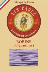 Fil Au Chinois waxed cable linen size 532 250m spool - Colour 497 - Mauve