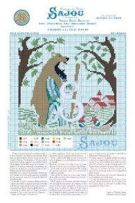 Cross stitch pattern Grimm's fairy tale - Bearskin