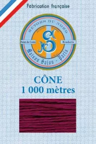 Fil broderie Sajou Retors du Nord cône 1 000 m  Violine