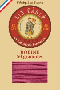 Fil Au Chinois waxed cable linen size 332 133m spool - Colour 190 Rosewood