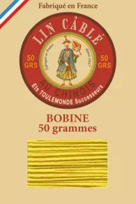 Fil Au Chinois waxed cable linen size 332 133m spool - Colour 259 Sunshine