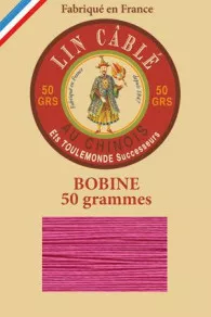 Fil Au Chinois waxed cable linen size 332 375m spool - Colour 200 - Pink