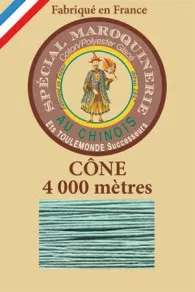 Fil Au Chinois leatherwork polycotton thread size 50/3 - 4 000m cone - Col. 448  Jade   