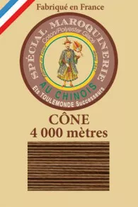 Fil Au Chinois leatherwork polycotton thread size 50/3 - 4 000m cone - Col. 374 Bronze      