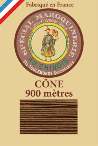 Fil Au Chinois leatherwork polycotton thread size 28/2 - 900m cone - Col. 374 Bronze 