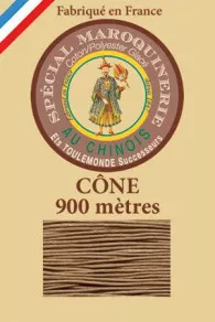 Fil Au Chinois leatherwork polycotton thread size 28/2 - 900m cone - Col. 185 Beige 
