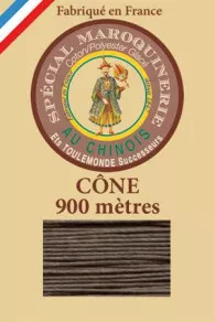 Fil Au Chinois leatherwork polycotton thread size 28/2 - 900m cone - Col. 518 Mole 