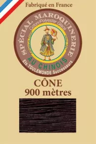 Fil Au Chinois leatherwork polycotton thread size 28/2 - 900m cone - Col. 369 Soil  