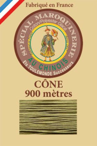 Fil Au Chinois leatherwork polycotton thread size 28/2 - 900m cone - Col. 643 Moss  