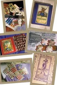 Six Sajou postcards vintage haberdashery Series 501