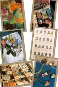 Six Sajou postcards vintage haberdashery Series 503