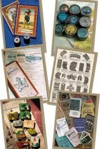 Six Sajou postcards vintage haberdashery Series 504