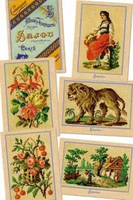 Sechs Sajou Postkarten Gobelin Petit Point Neue Serie 102
