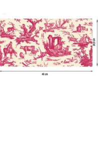 Repeat motif Sajou Coquecigrues fabric: vertical 20.9cm horizontal 40cm
