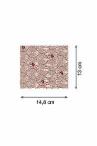 Repeat motif Sajou bordeaux Travaux de la Manufacture coordinate 1: vertical 13cm - horizontal 14.8cm