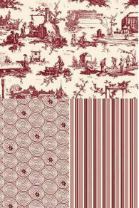 Toile de Jouy bordeaux Sajou Travaux de la Manufacture bordeaux et ses coordonnés