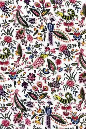 Sajou Coquecigrues fabric swatch main motif